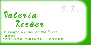 valeria kerper business card